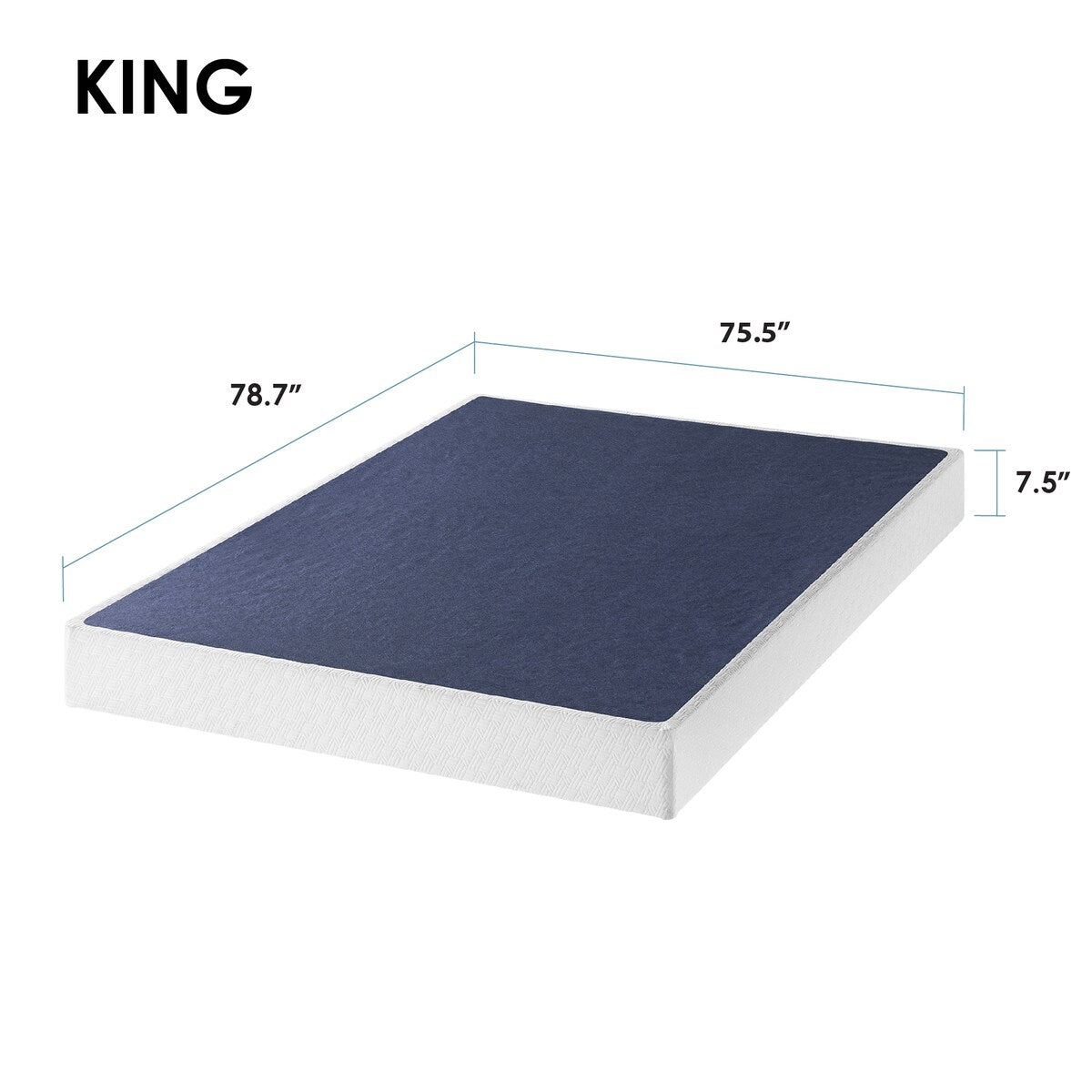 Supporto per materasso a molle in metallo da 4 pollici e 7,5 pollici con doghe in legno