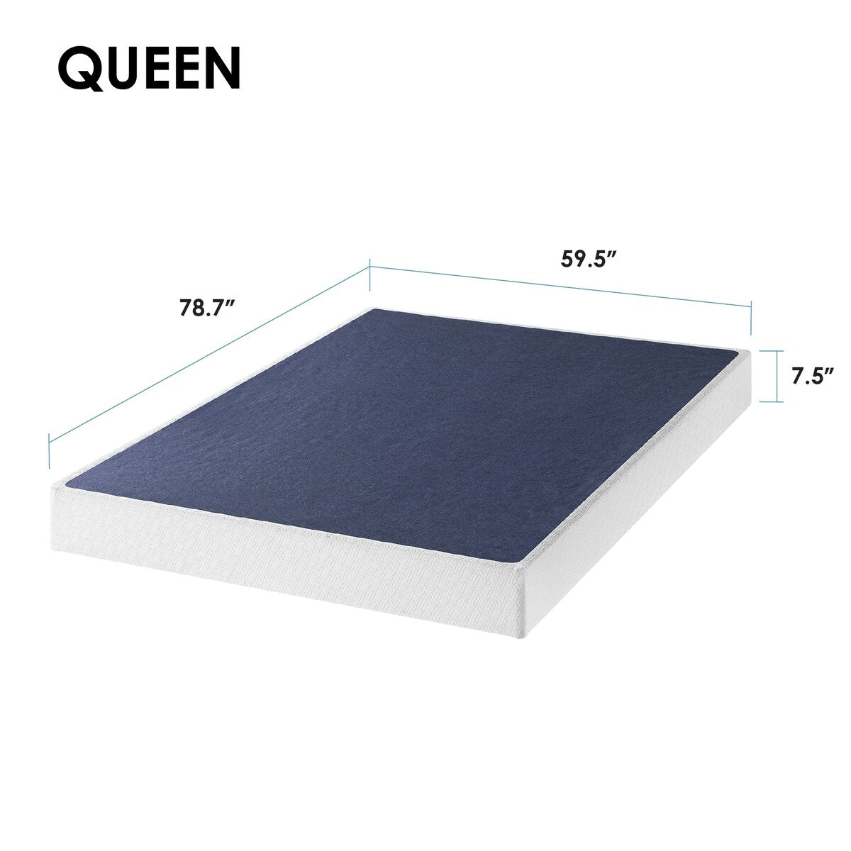 Supporto per materasso a molle in metallo da 4 pollici e 7,5 pollici con doghe in legno