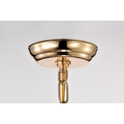 Lampadario a tamburo con perline rotonde e cristalli pendenti