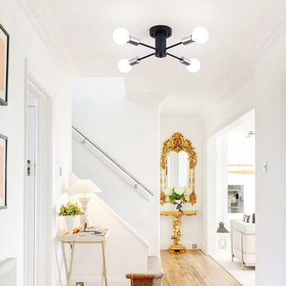 Lampada da soffitto industriale a 4 luci con montaggio a semi-incasso per cucina, sala da pranzo, camera da letto, studio, soggiorno - N/D