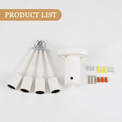 Lampada da soffitto industriale a 4 luci con montaggio a semi-incasso per cucina, sala da pranzo, camera da letto, studio, soggiorno - N/D