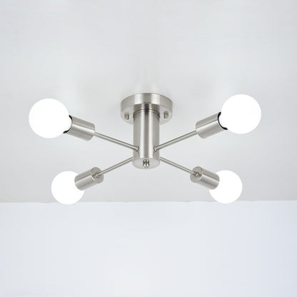 Lampada da soffitto industriale a 4 luci con montaggio a semi-incasso per cucina, sala da pranzo, camera da letto, studio, soggiorno - N/D