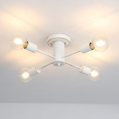 Lampada da soffitto industriale a 4 luci con montaggio a semi-incasso per cucina, sala da pranzo, camera da letto, studio, soggiorno - N/D