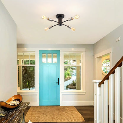 Lampada da soffitto industriale a 4 luci con montaggio a semi-incasso per cucina, sala da pranzo, camera da letto, studio, soggiorno - N/D