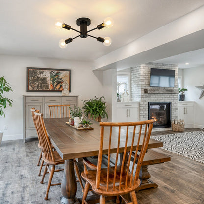 Lampada da soffitto industriale a 4 luci con montaggio a semi-incasso per cucina, sala da pranzo, camera da letto, studio, soggiorno - N/D