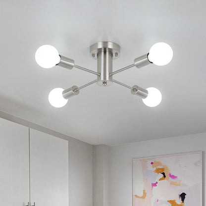 Lampada da soffitto industriale a 4 luci con montaggio a semi-incasso per cucina, sala da pranzo, camera da letto, studio, soggiorno - N/D