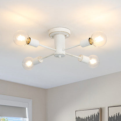 Lampada da soffitto industriale a 4 luci con montaggio a semi-incasso per cucina, sala da pranzo, camera da letto, studio, soggiorno - N/D