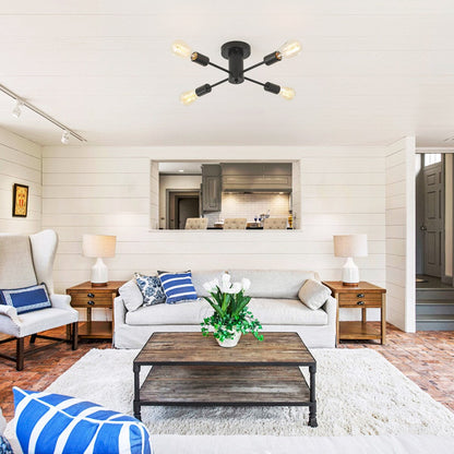 Lampada da soffitto industriale a 4 luci con montaggio a semi-incasso per cucina, sala da pranzo, camera da letto, studio, soggiorno - N/D