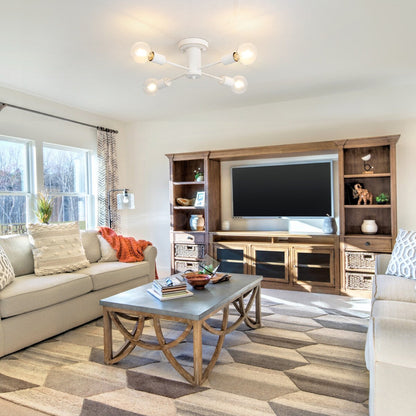 Lampada da soffitto industriale a 4 luci con montaggio a semi-incasso per cucina, sala da pranzo, camera da letto, studio, soggiorno - N/D