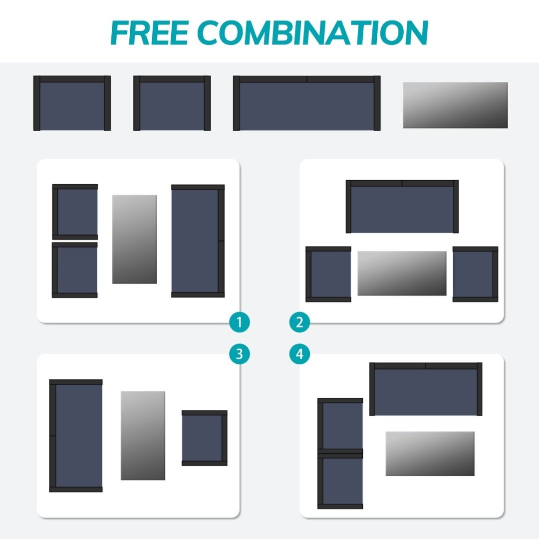 Set da conversazione in vimini per patio, 4 pezzi, divano, sedia e seduta in rattan