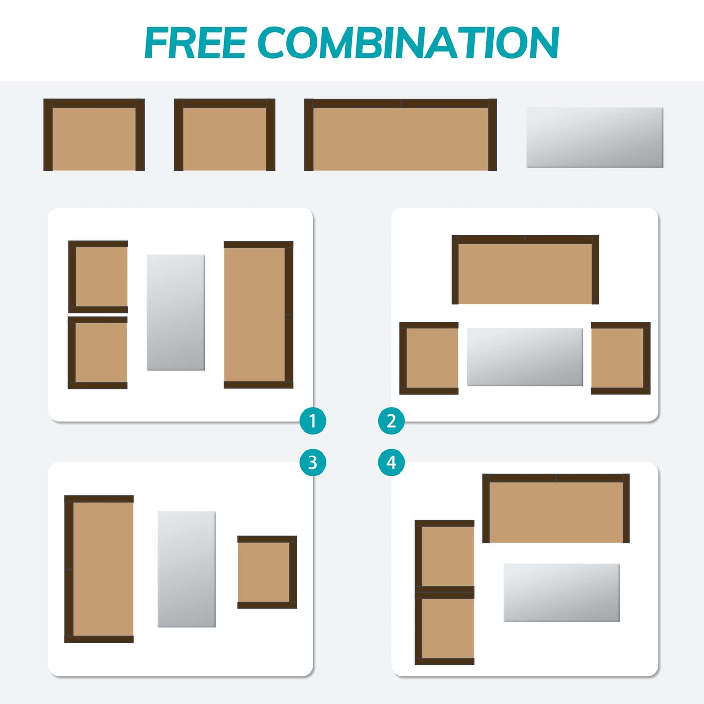 Set da conversazione in vimini per patio, 4 pezzi, divano, sedia e seduta in rattan