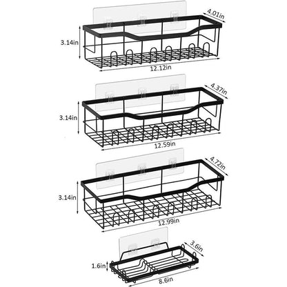 Confezione da 4 contenitori per doccia - 4 pezzi