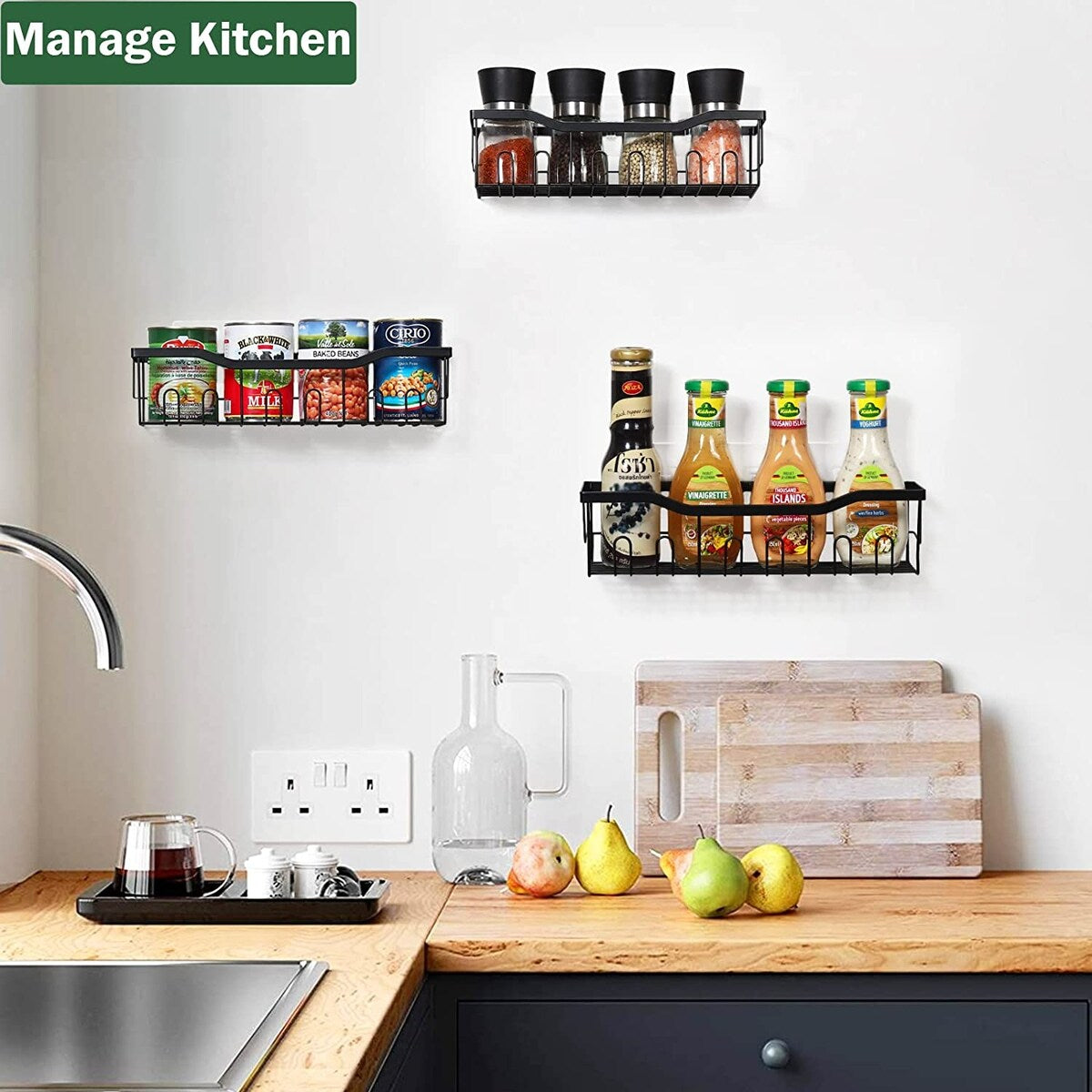 Confezione da 4 contenitori per doccia - 4 pezzi