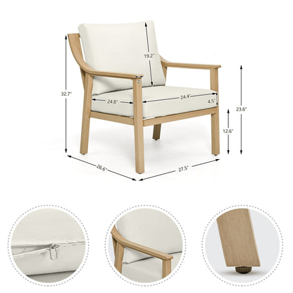 Set da conversazione in alluminio da 4 pezzi con tavolino e cuscini