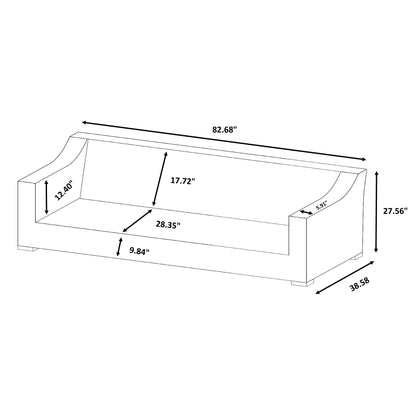 Set di divani rustici Manhattan in vimini da 4 pezzi con vetro temperato