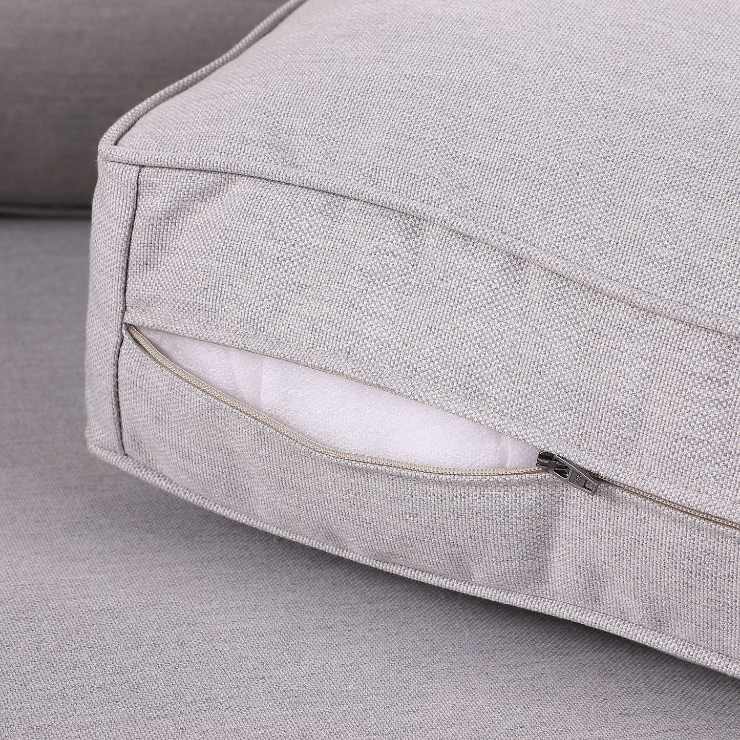 Set di divani rustici Manhattan in vimini da 4 pezzi con vetro temperato