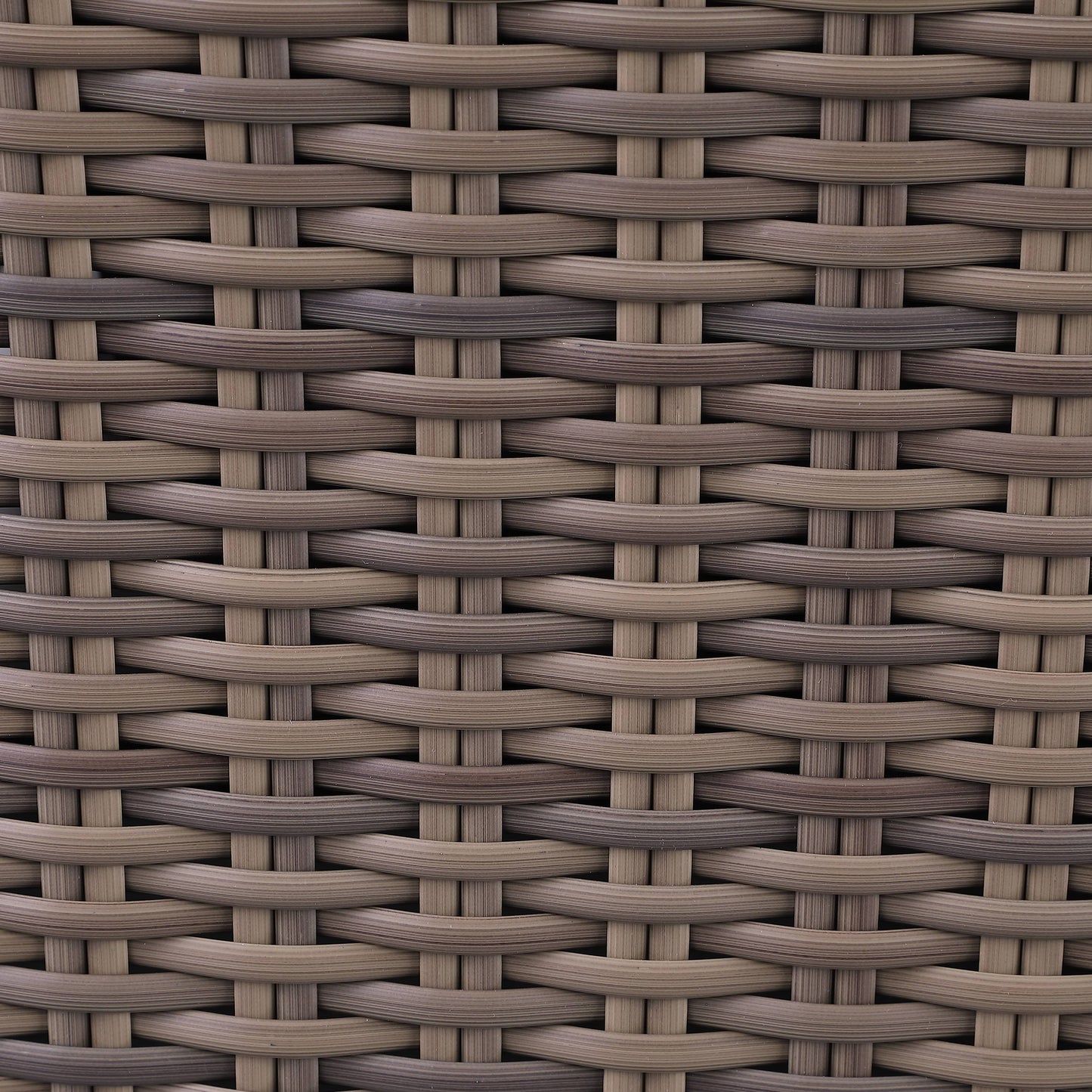 Set di divani rustici Manhattan in vimini da 4 pezzi con vetro temperato