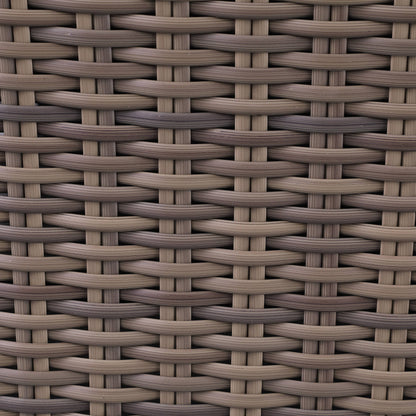 Set di divani rustici Manhattan in vimini da 4 pezzi con vetro temperato