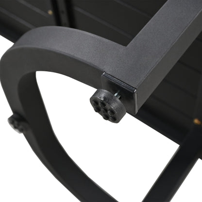 Set di divani da conversazione da esterno in acciaio da 4 pezzi e 5 posti con tavolino, impermeabile, antiruggine e anti-UV