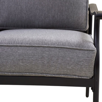 Patio Festival - Set da conversazione con divano a due posti in metallo da esterno, 4 pezzi