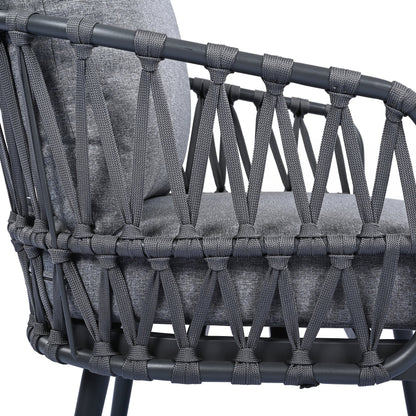 Set di mobili da esterno per patio da 4 pezzi