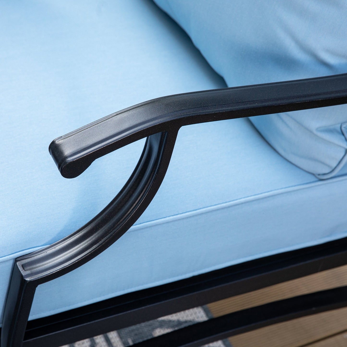 MAISON ARTS Set da conversazione per patio da 4/5 pezzi, set di divani con 2 poltrone singole, 1 divano a 3 posti e tavolino/pouf