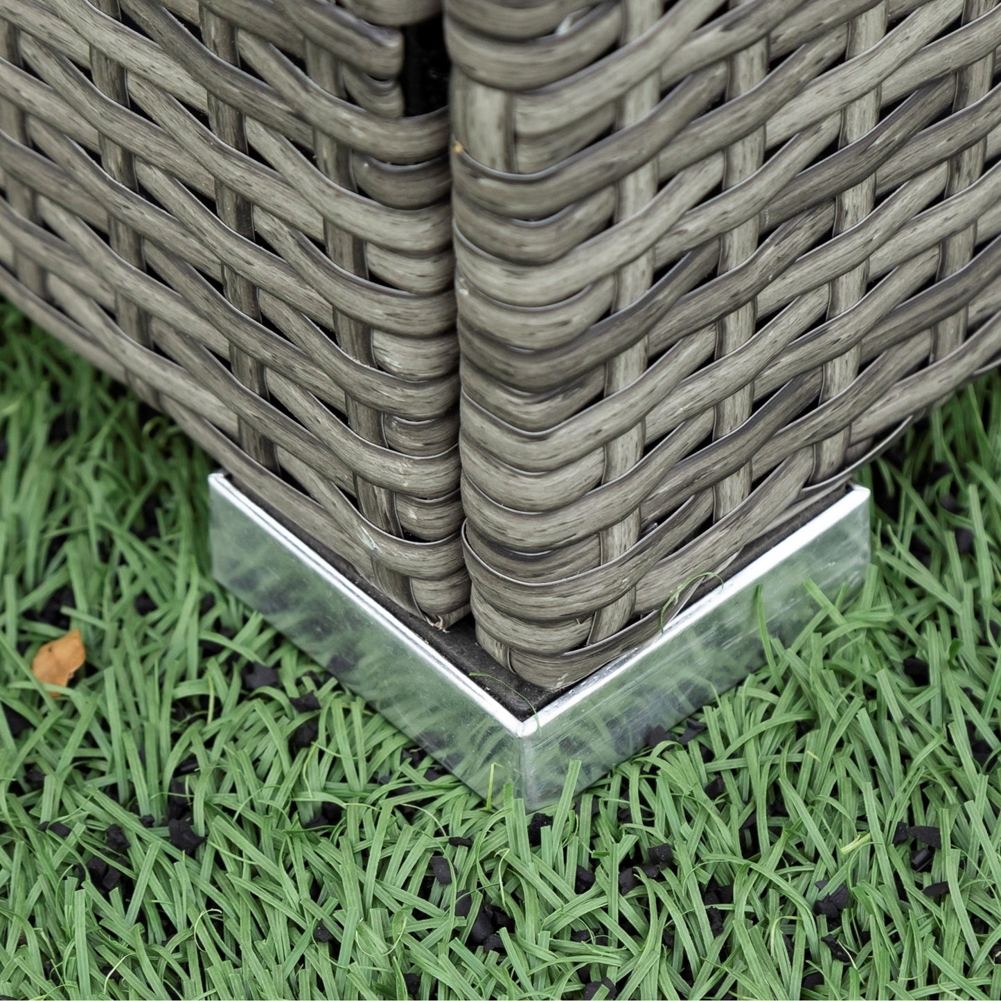 Set di divani componibili in vimini da 4 pezzi per patio