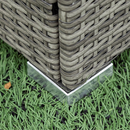 Set di divani componibili in vimini da 4 pezzi per patio