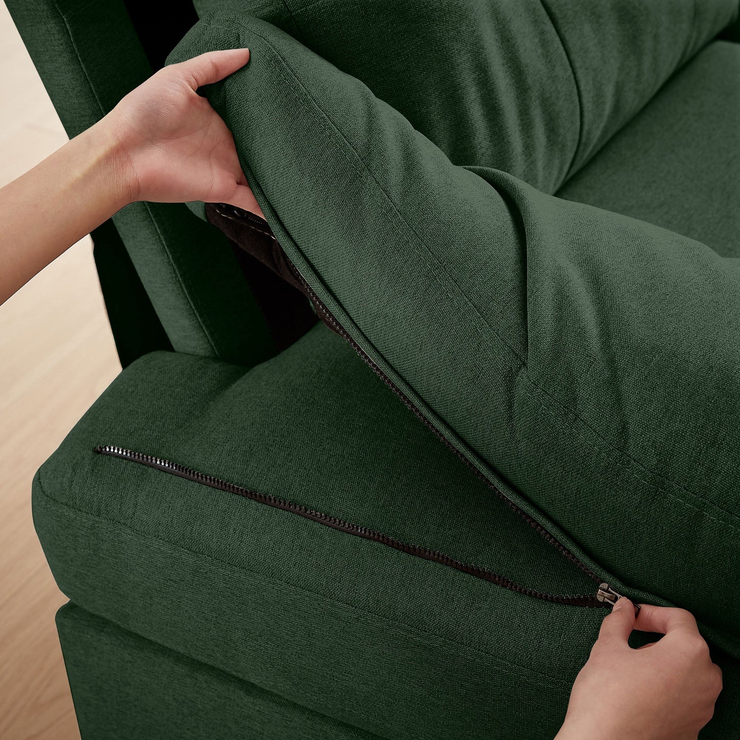 Divano componibile a 4 posti a forma di U con doppia chaise longue per soggiorno