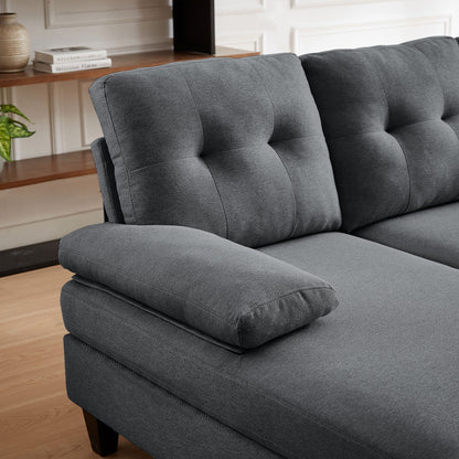 Divano componibile a 4 posti a forma di U con doppia chaise longue per soggiorno