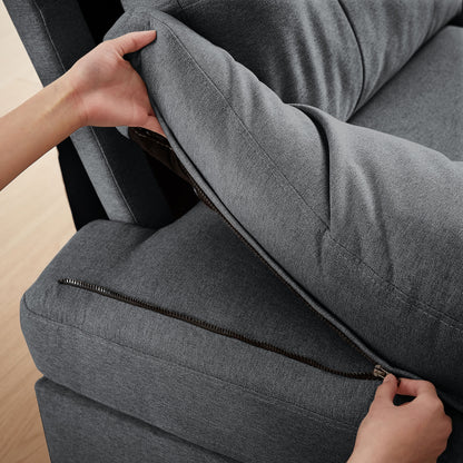 Divano componibile a 4 posti a forma di U con doppia chaise longue per soggiorno