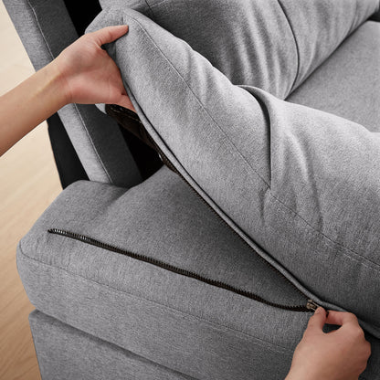 Divano componibile a 4 posti a forma di U con doppia chaise longue per soggiorno