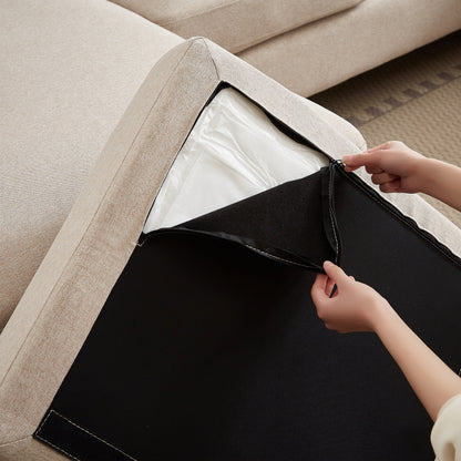 Divano componibile a 4 posti a forma di U con doppia chaise longue per soggiorno