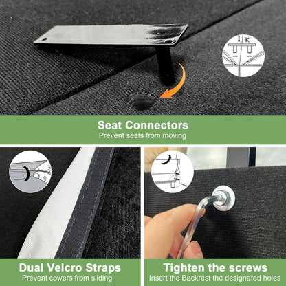 Divano in ciniglia a 4 posti con rivestimento sfoderabile per soggiorno