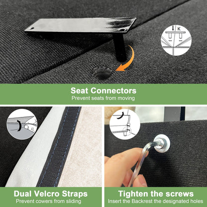 Divano in ciniglia a 4 posti con rivestimento sfoderabile per soggiorno