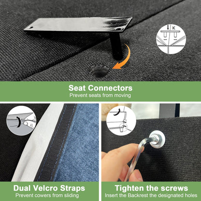 Divano in ciniglia a 4 posti con rivestimento sfoderabile per soggiorno