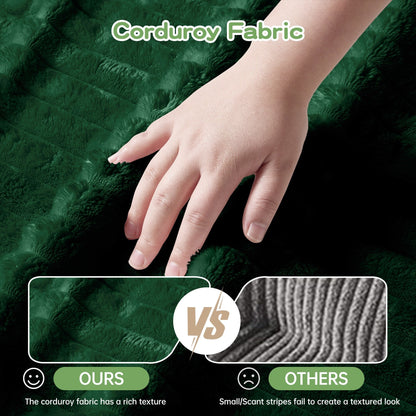 Divano a 4 posti rivestito in velluto a coste con profondità extra per il soggiorno