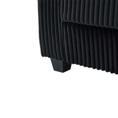 Divano moderno in velluto a coste a 4 posti con porte USB, spazio nascosto e portabicchieri ribaltabile