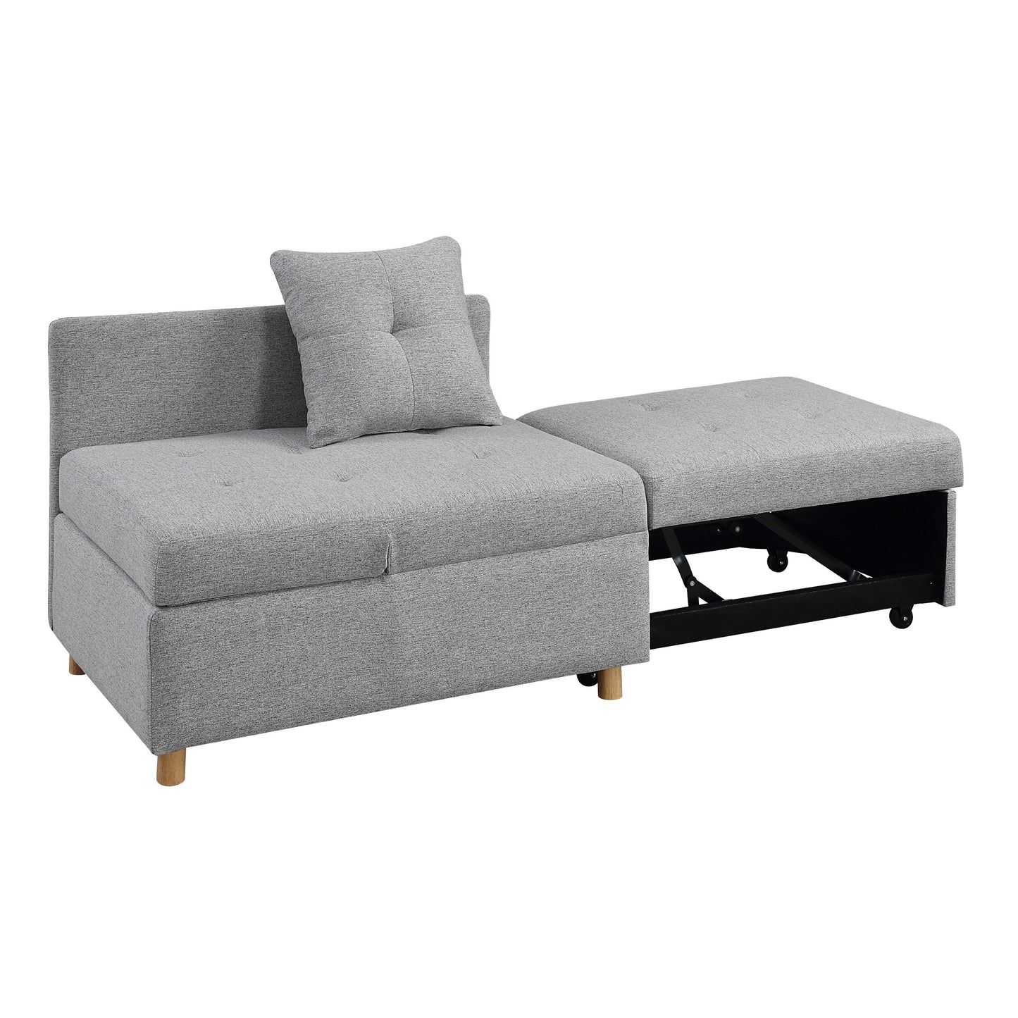 Divano letto singolo convertibile 4 in 1 con schienale regolabile