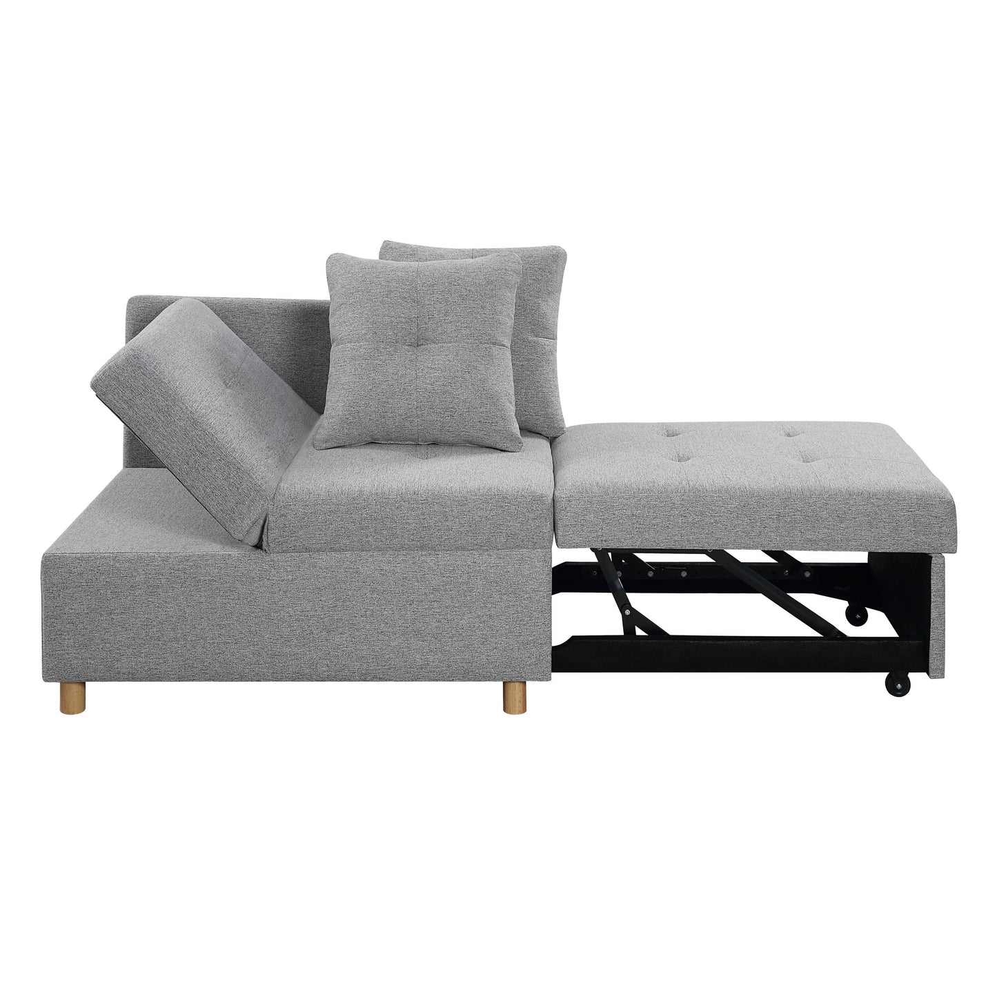 Divano letto singolo convertibile 4 in 1 con schienale regolabile