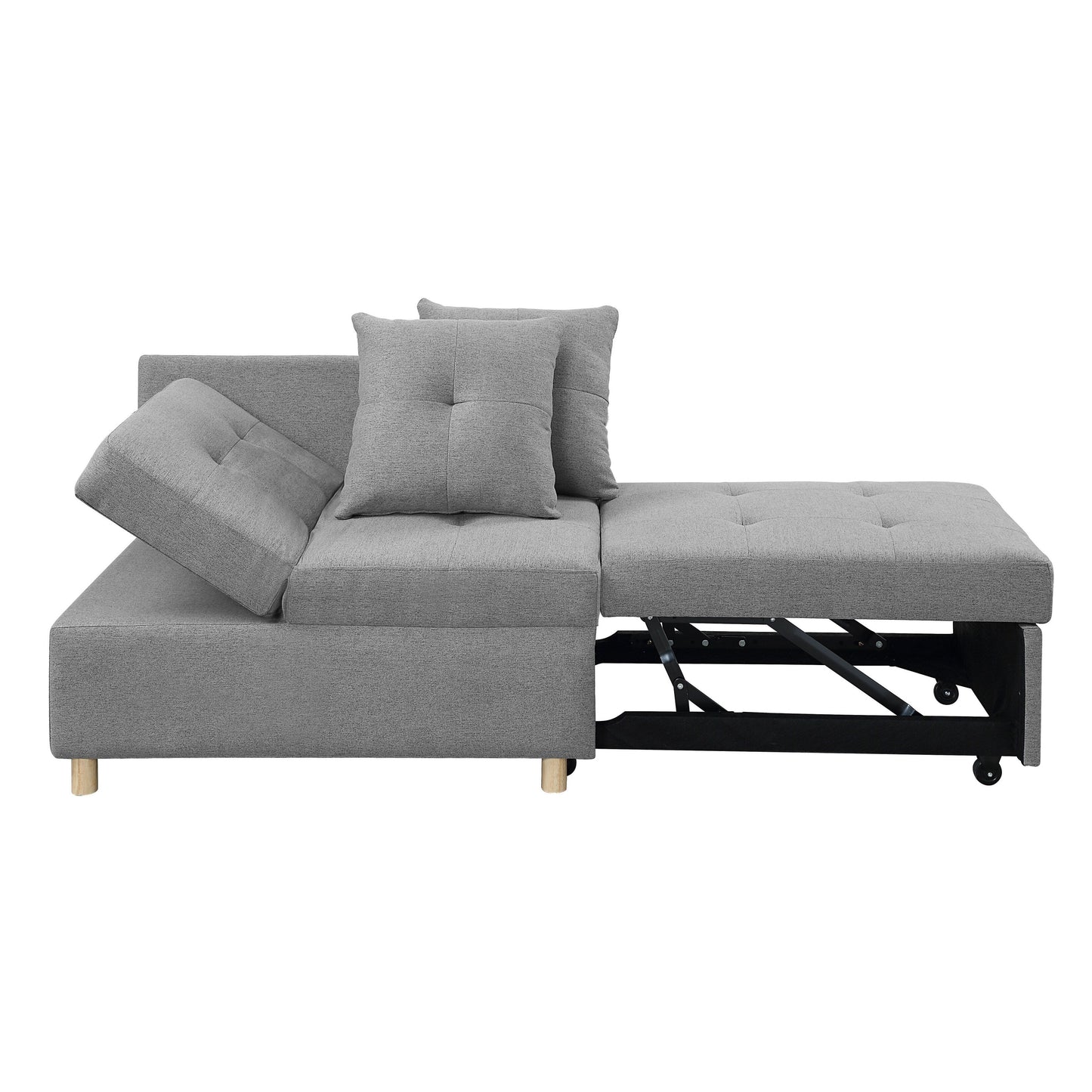 Divano letto singolo convertibile 4 in 1 con schienale regolabile