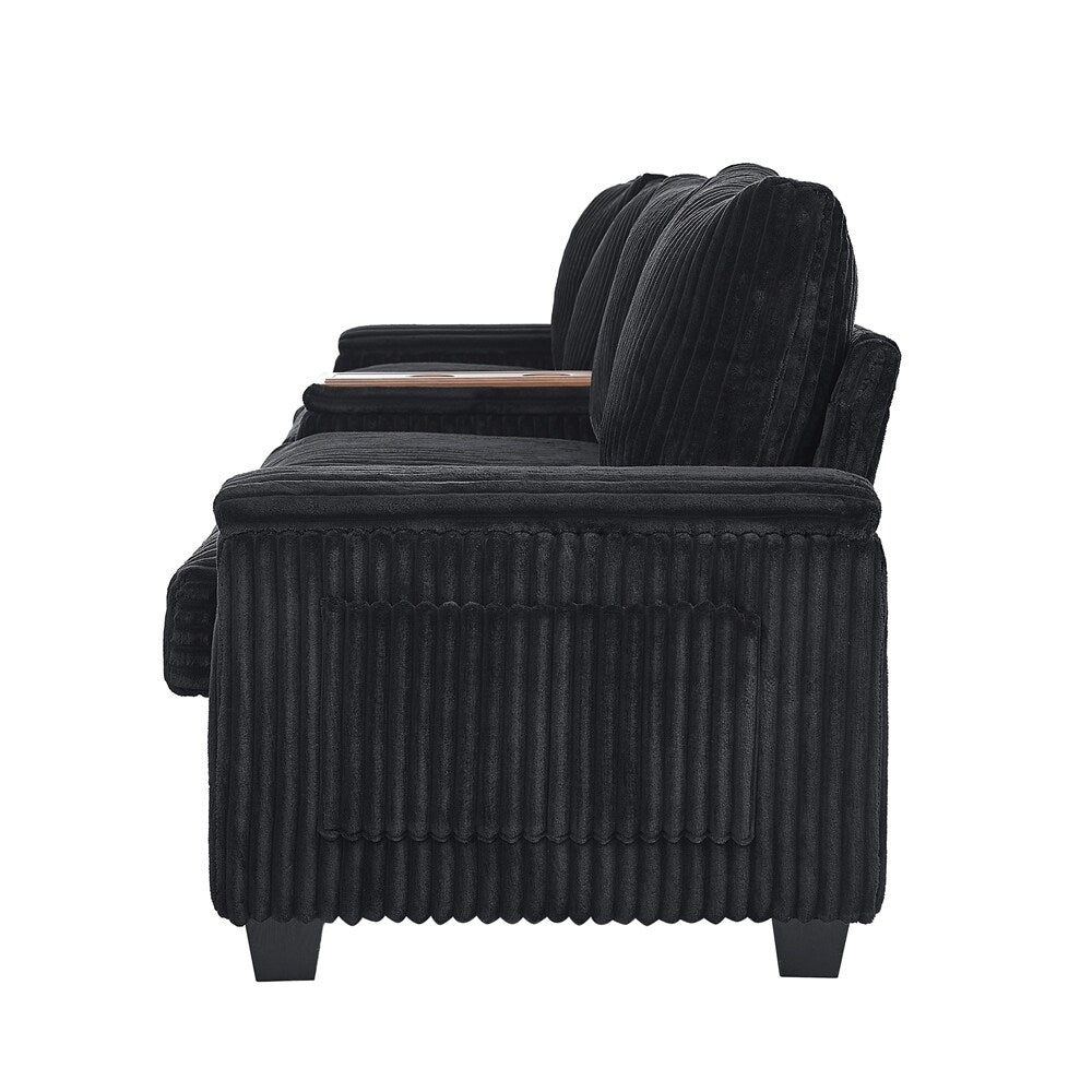 Divano in velluto a coste a 4 posti