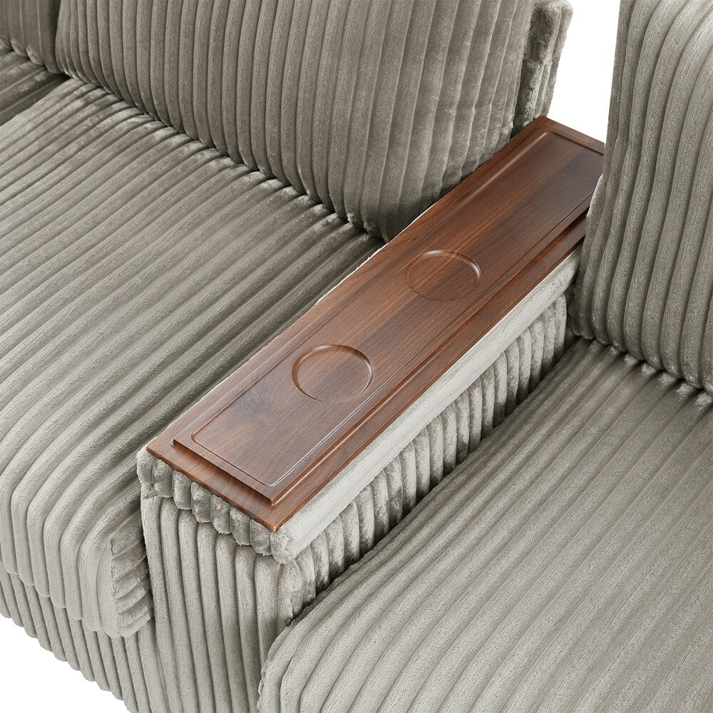 Divano in velluto a coste a 4 posti