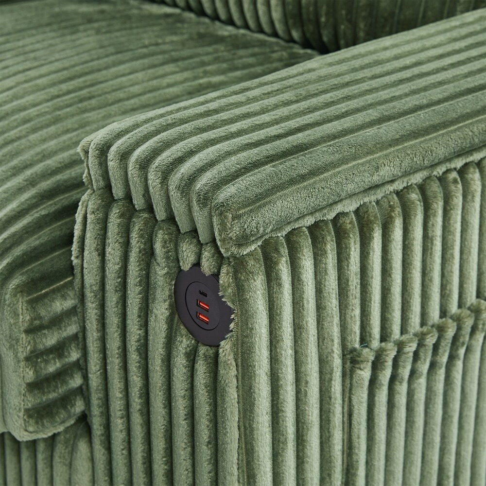 Divano in velluto a coste a 4 posti