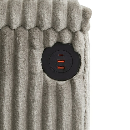 Divano in velluto a coste a 4 posti