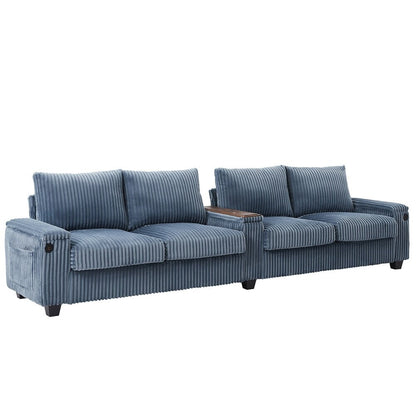 Divano in velluto a coste a 4 posti