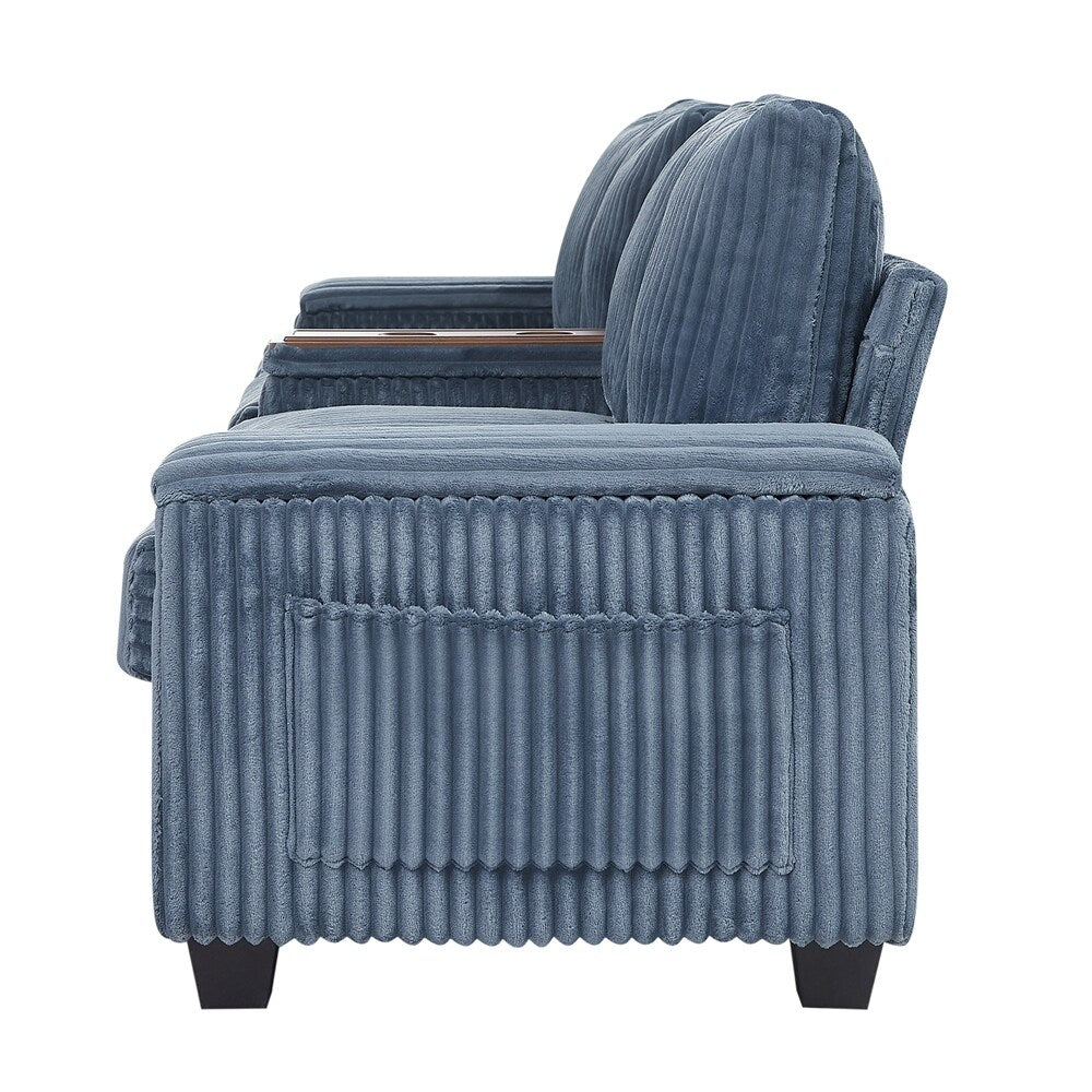 Divano in velluto a coste a 4 posti