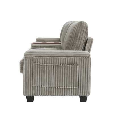 Divano in velluto a coste a 4 posti