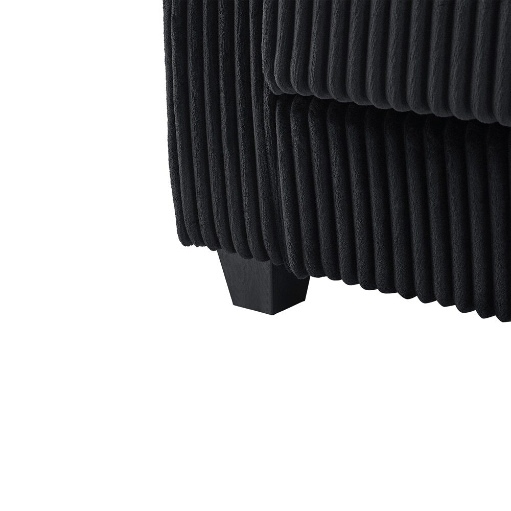 Divano in velluto a coste a 4 posti