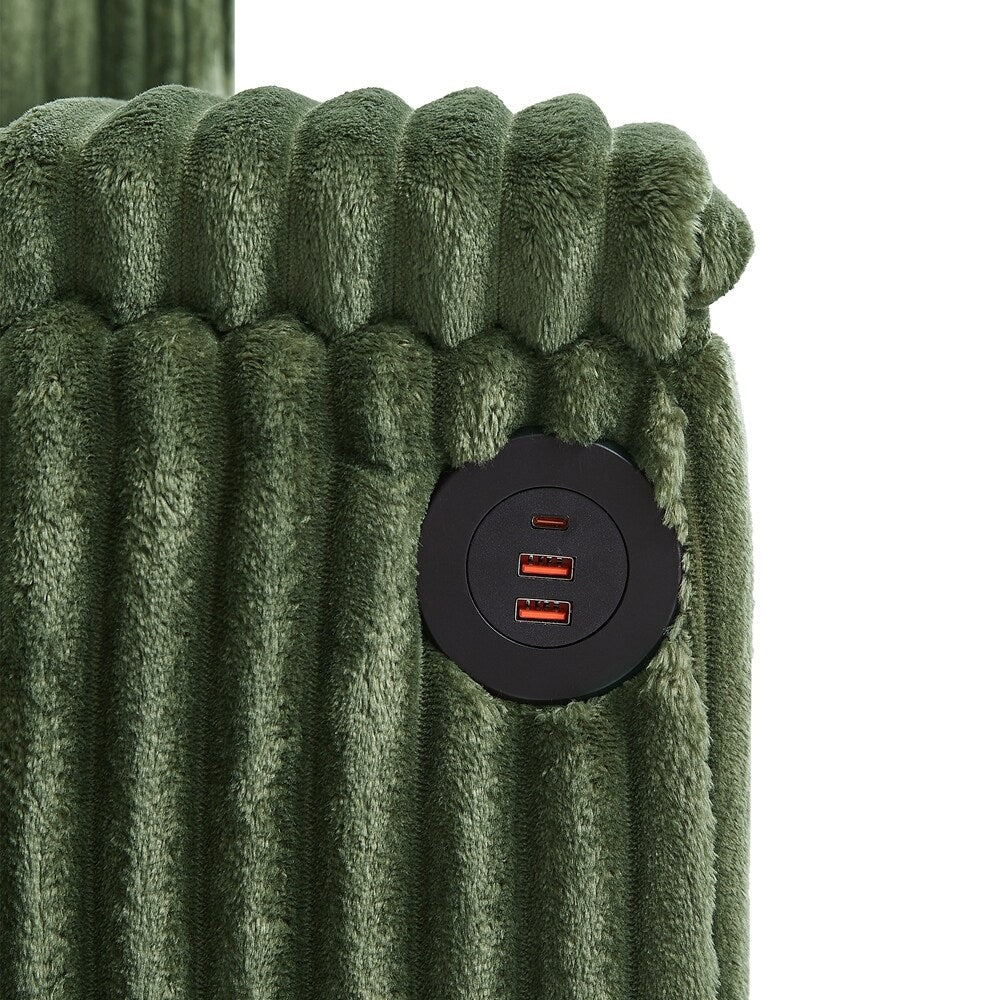 Divano in velluto a coste a 4 posti